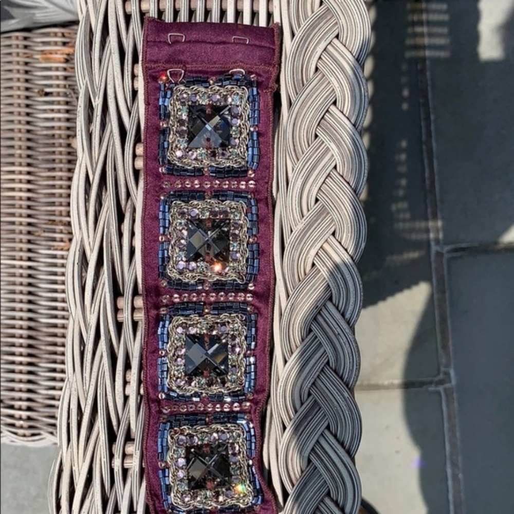 Stella & Dot🦄~ULTRARARE~Nadia Embroidered Cuff Bracelet - Picture 6 of 7